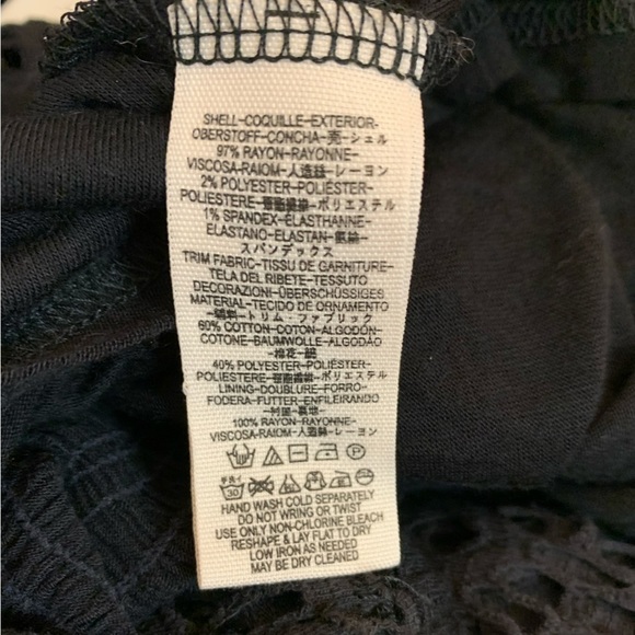 FREE People To the Point Fit and Flare Cut Out Crochet Dress Black Size XS - Picture 7 of 8